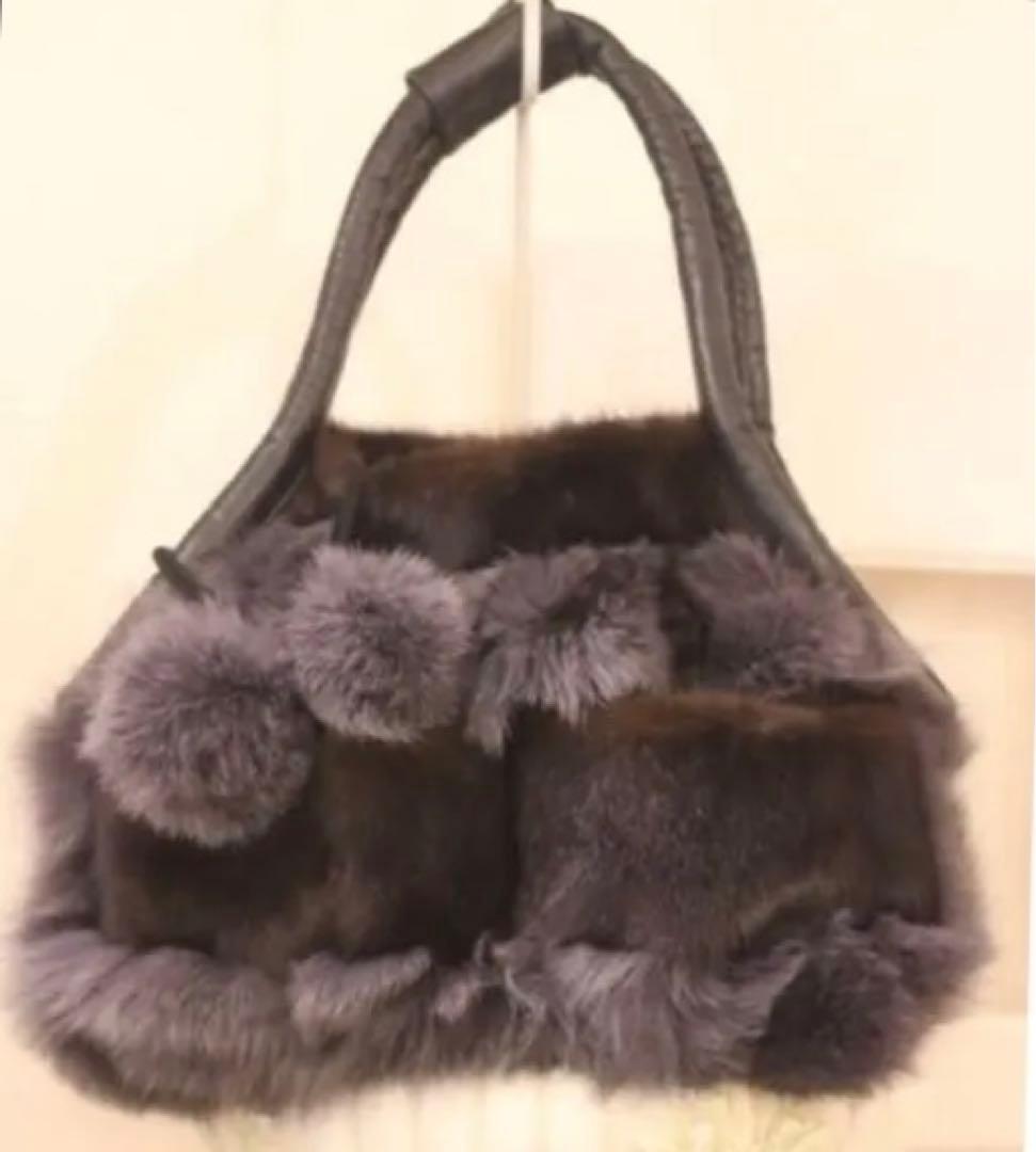 半額以下 リアルファー マシュマロ バッグ