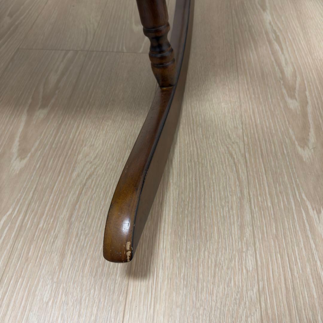 不二貿易 木製ロッキングチェア バリー 肘掛け付 彫刻 1脚