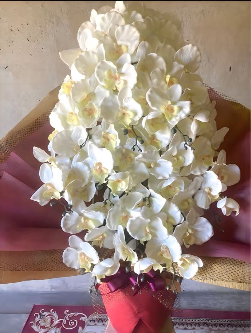 光触媒　人工観葉植物　ウォールグリーン　フェイクグリーン　胡蝶蘭１０本