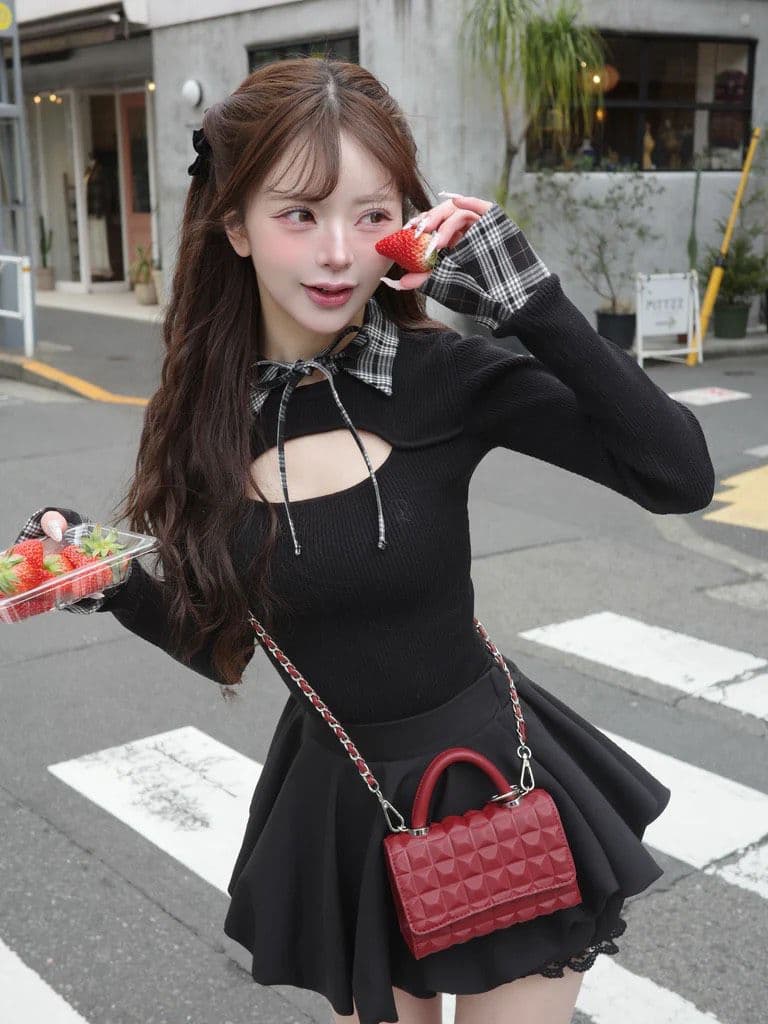 Darich ダーリッチ DRチャームチョコレートハンドバッグ 赤