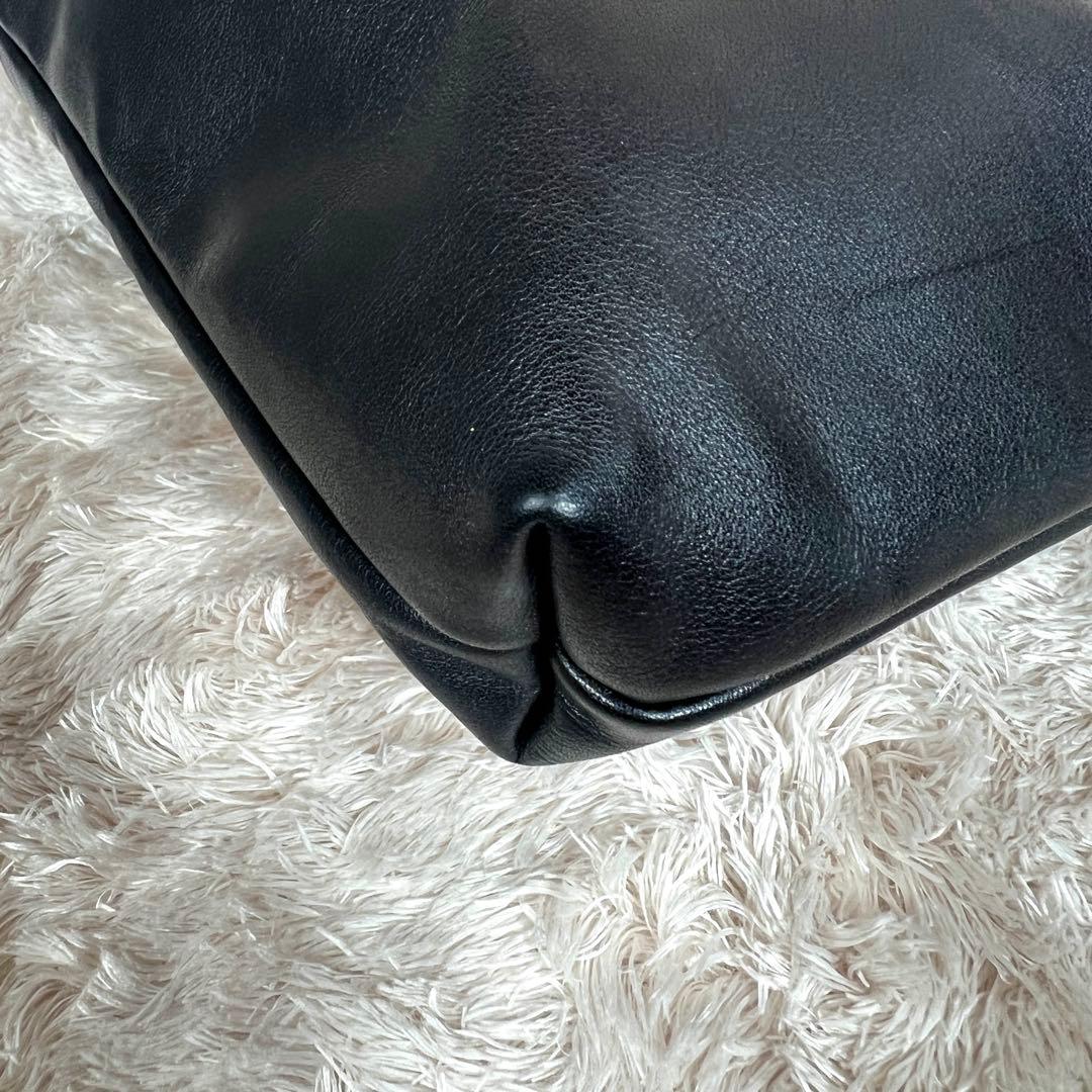 gemeil russet レザーワンハンドルミニショルダーバッグ　黒