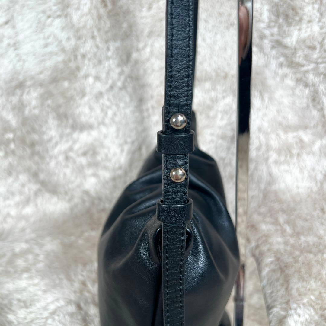 gemeil russet レザーワンハンドルミニショルダーバッグ　黒