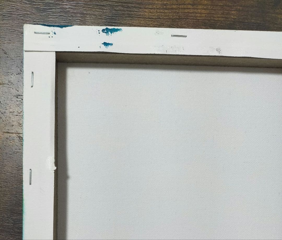 【夜光湖】　F3キャンバス　アクリル画　原画　一点物　風景画　夜景