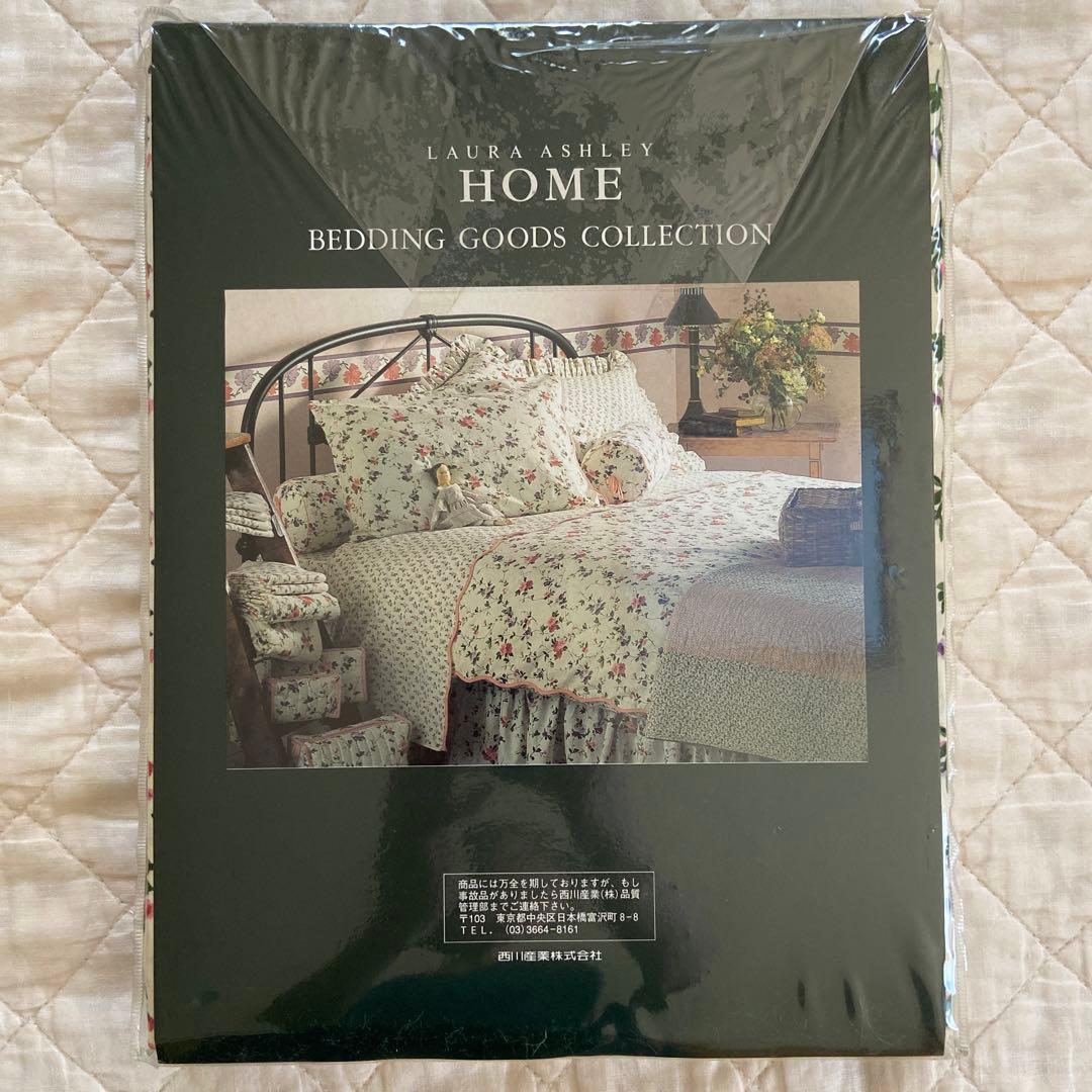 新品　LAURA ASHLEY 花柄ブルー クイックシーツセミダブル&枕カバー