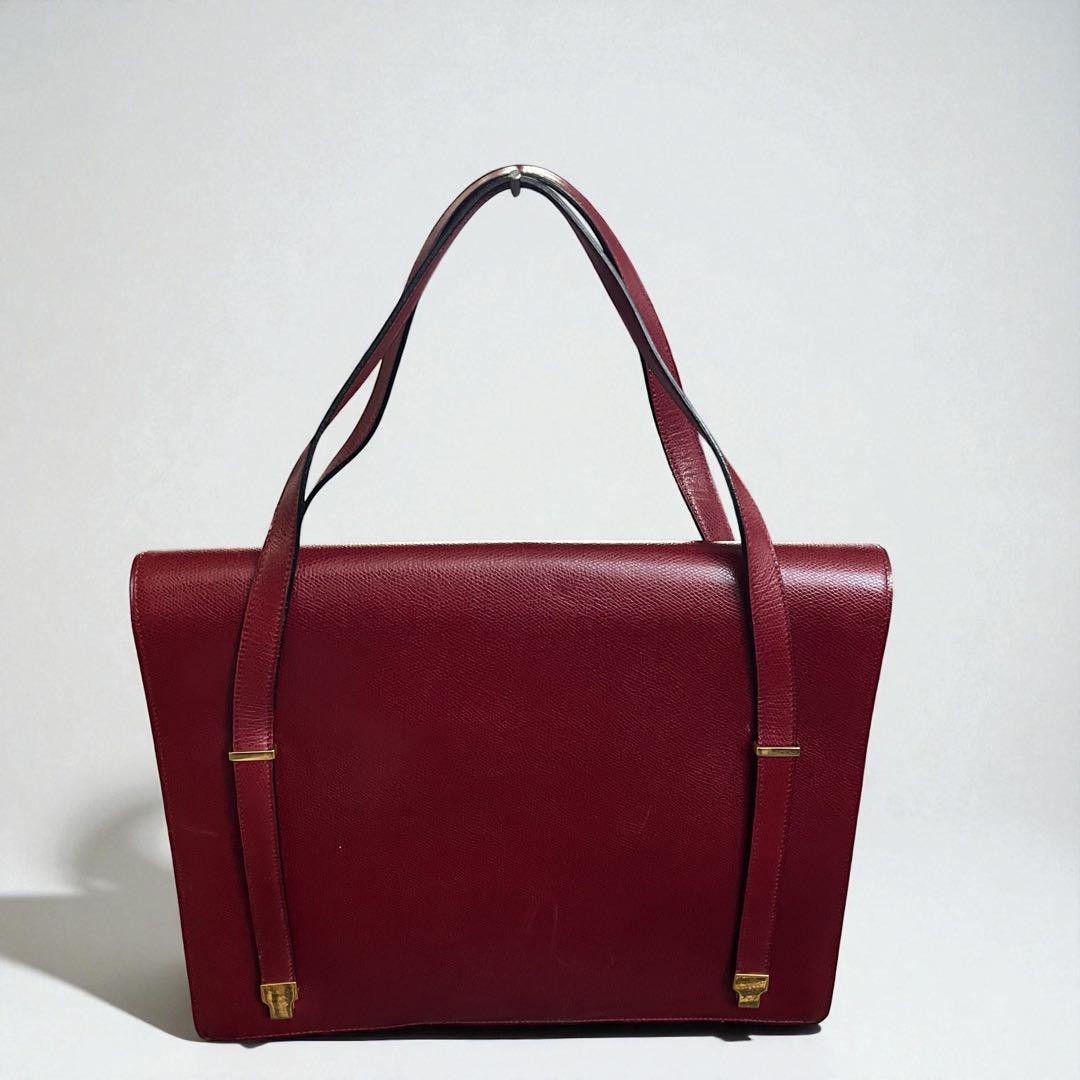 希少 美品級✨モラビト MORABITOビジネスバッグ 鍵付きバーガンディレザー