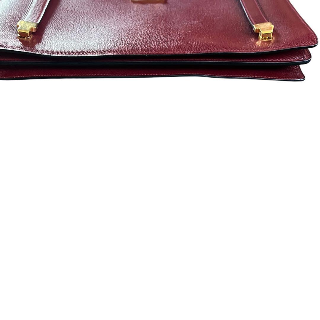 希少 美品級✨モラビト MORABITOビジネスバッグ 鍵付きバーガンディレザー