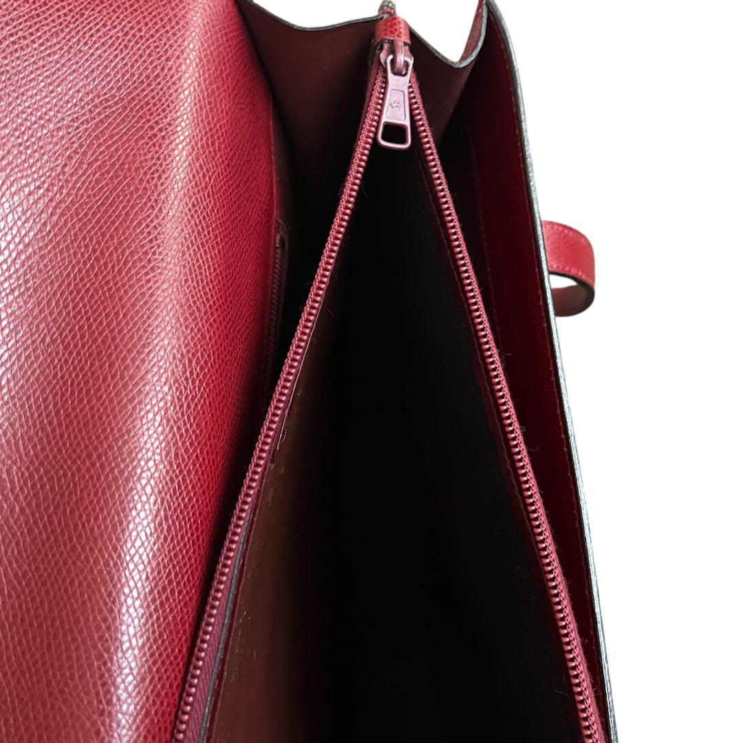 希少 美品級✨モラビト MORABITOビジネスバッグ 鍵付きバーガンディレザー