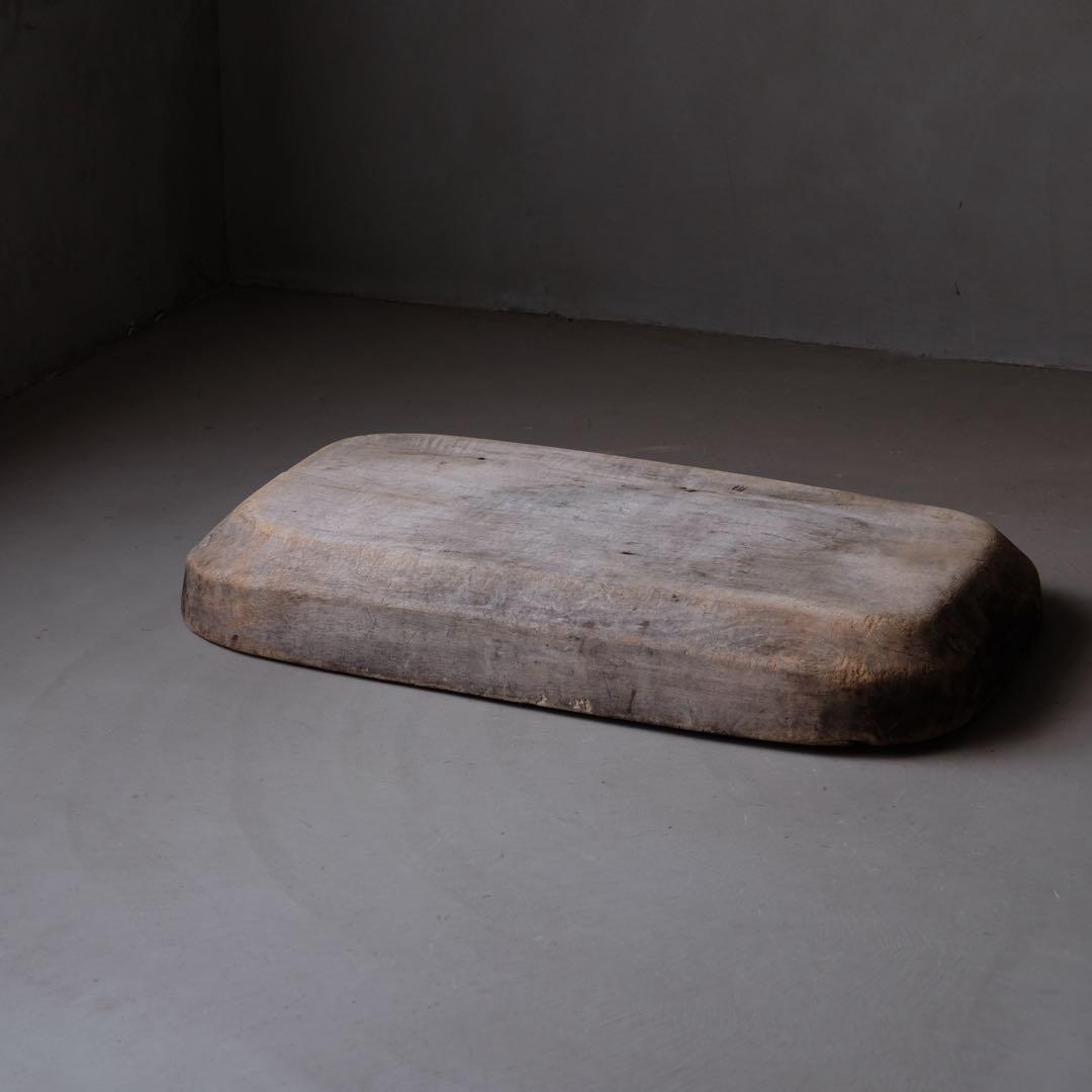 古い木鉢　飼い葉桶 木皿 水盤 古材 古道具 骨董 プリミティブ アンティーク