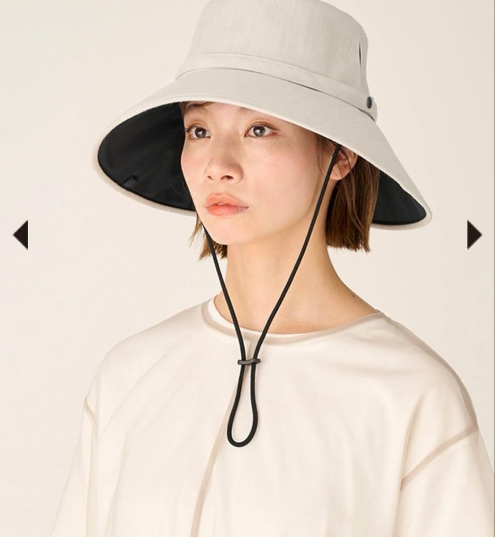 サンバリア100 ウィンドウハット　アイボリー　完全遮光帽子100%