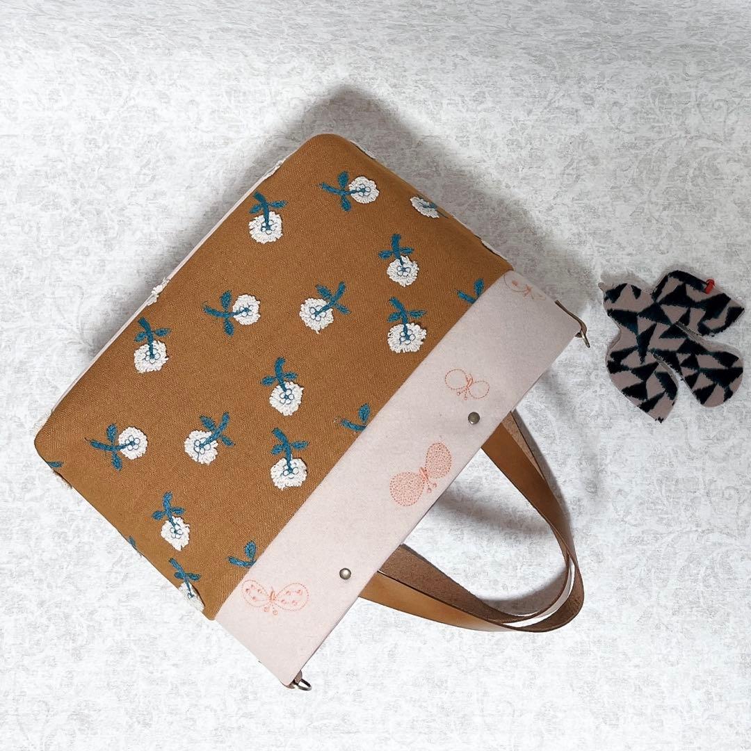 ハンドメイド　ミナペルホネン　dopきりかえトートバッグ⑅︎◡̈︎*