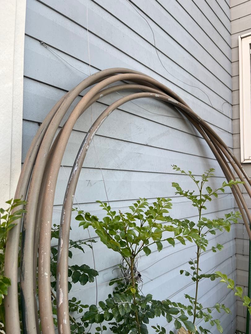 【自由度高］金属製ガーデンアーチ５本セット