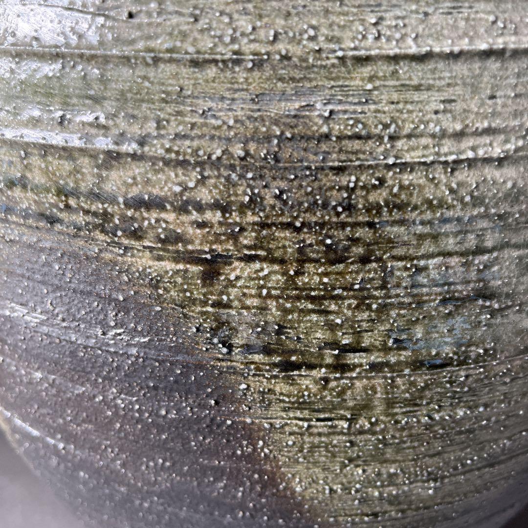 信楽焼傘立て  緑釉壺型 高さ５３cm