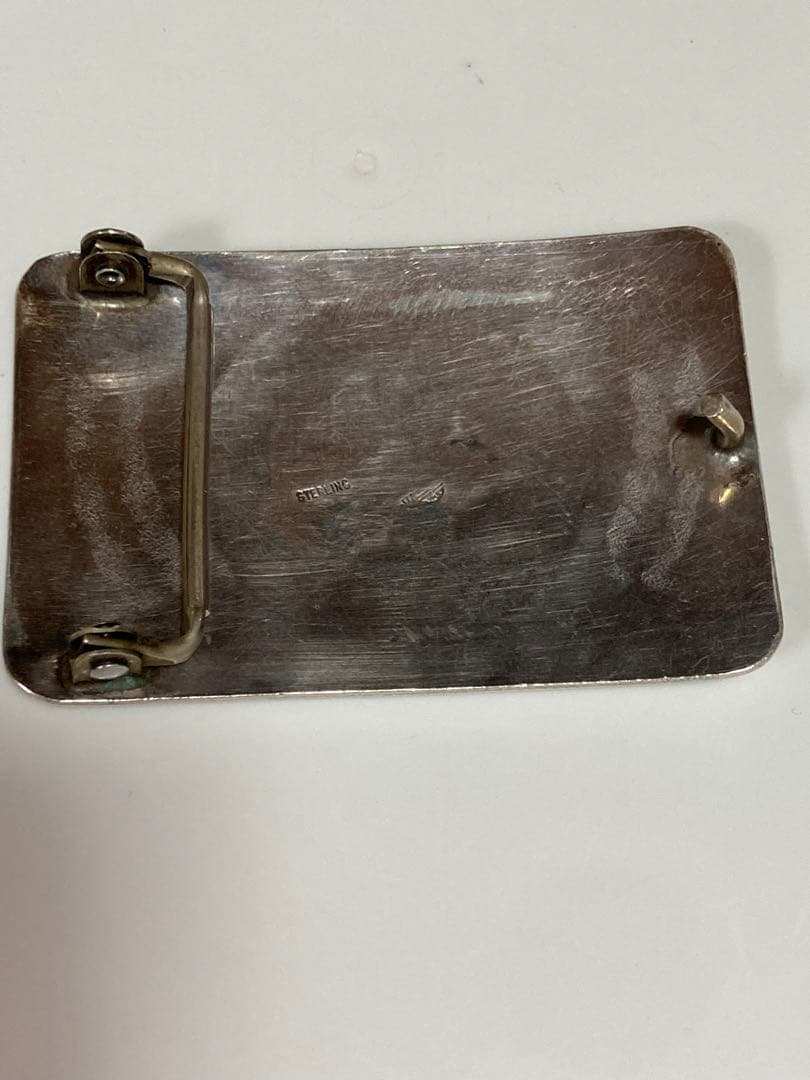 フェザー　STERLING バックル　vintage