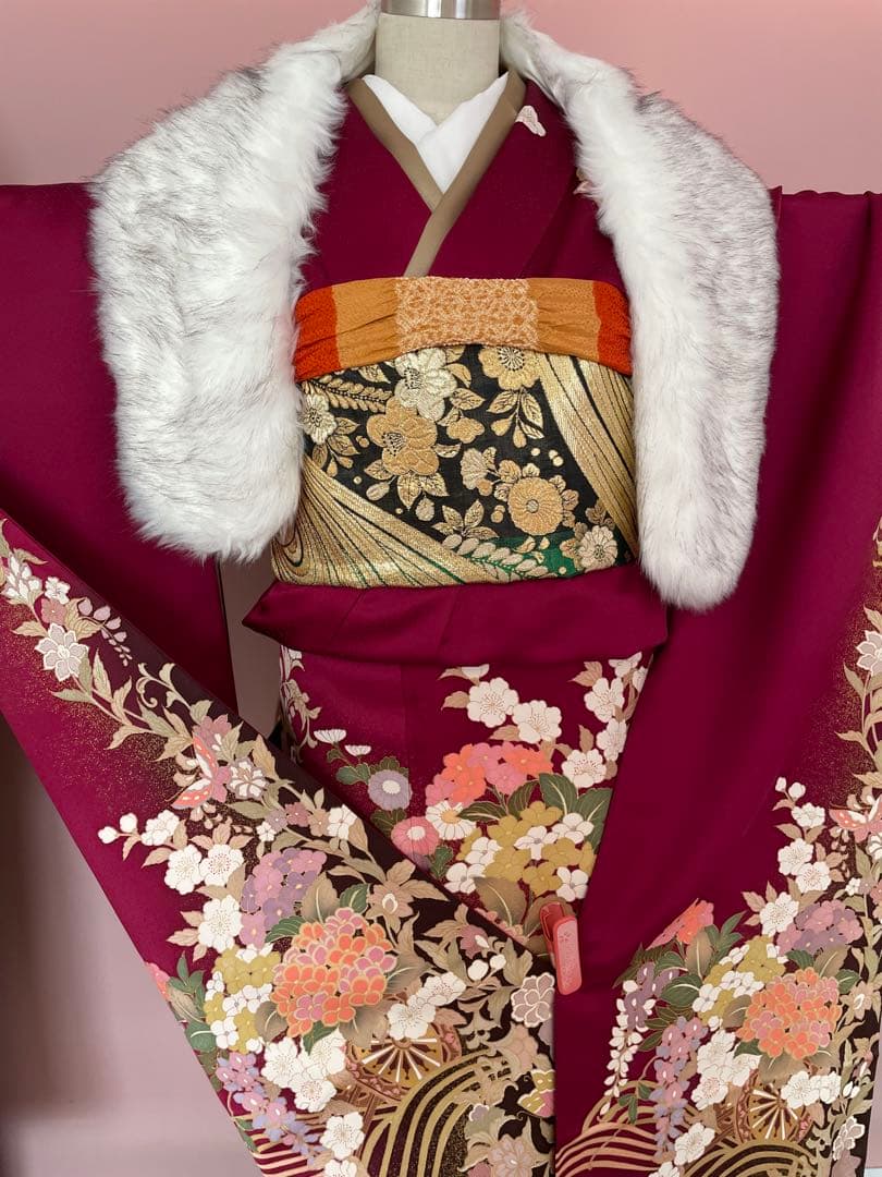 ②成人式　振袖　ふりそで　着物　振り袖フルセット可能