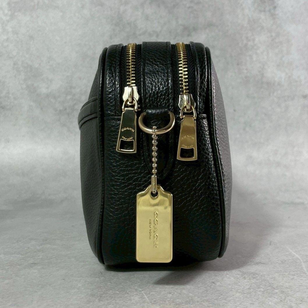 極美品 コーチ ジェス 2way ショルダーバッグ ダブルジップ レザー 黒