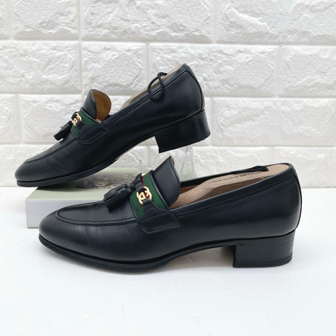 GUCCI シェリーライン インターロッキング ローファー タッセル 38サイズ