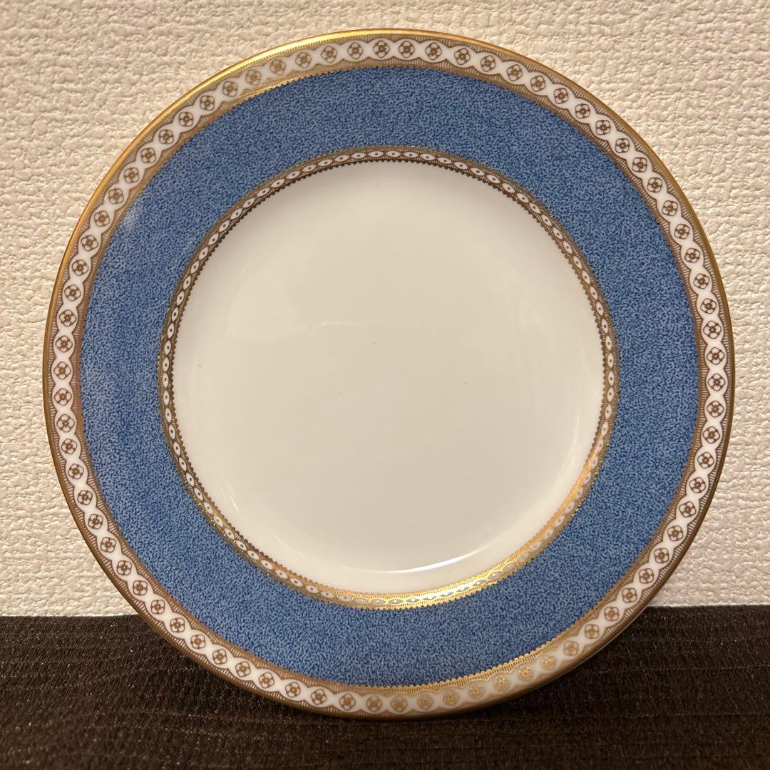 ウェッジウッド　ユーランダー　パウダーブルー　デザートプレート　17.5cm