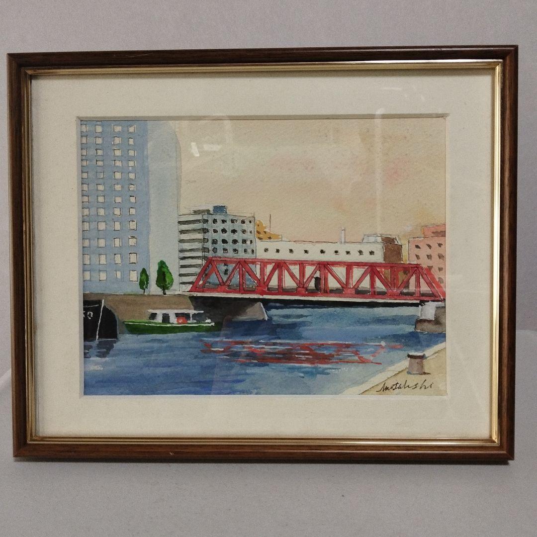 絵画、横浜風景。