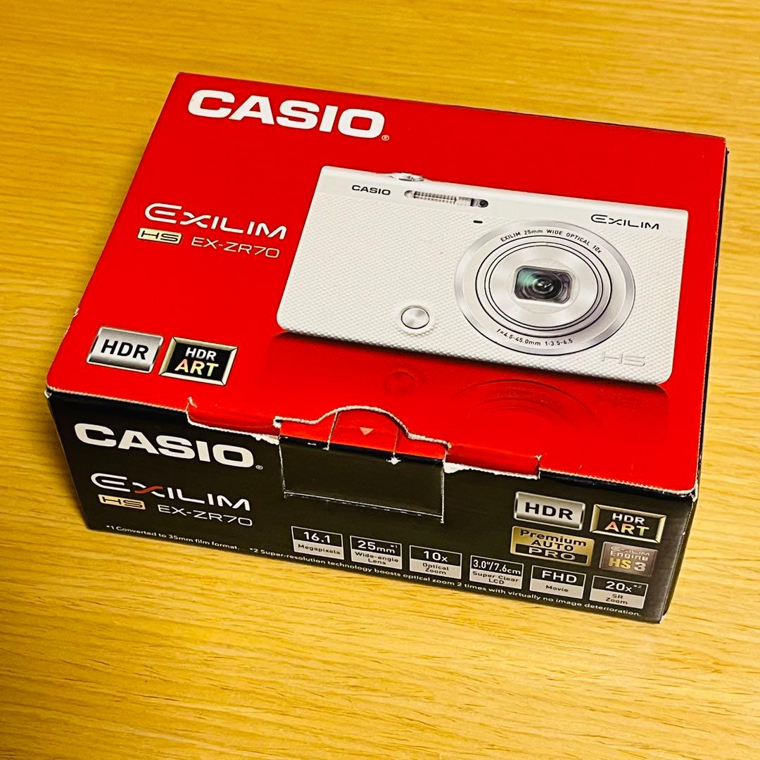 【♡hrm♡プロフ必読】カシオ EXILIM EX-ZR70WE ホワイト