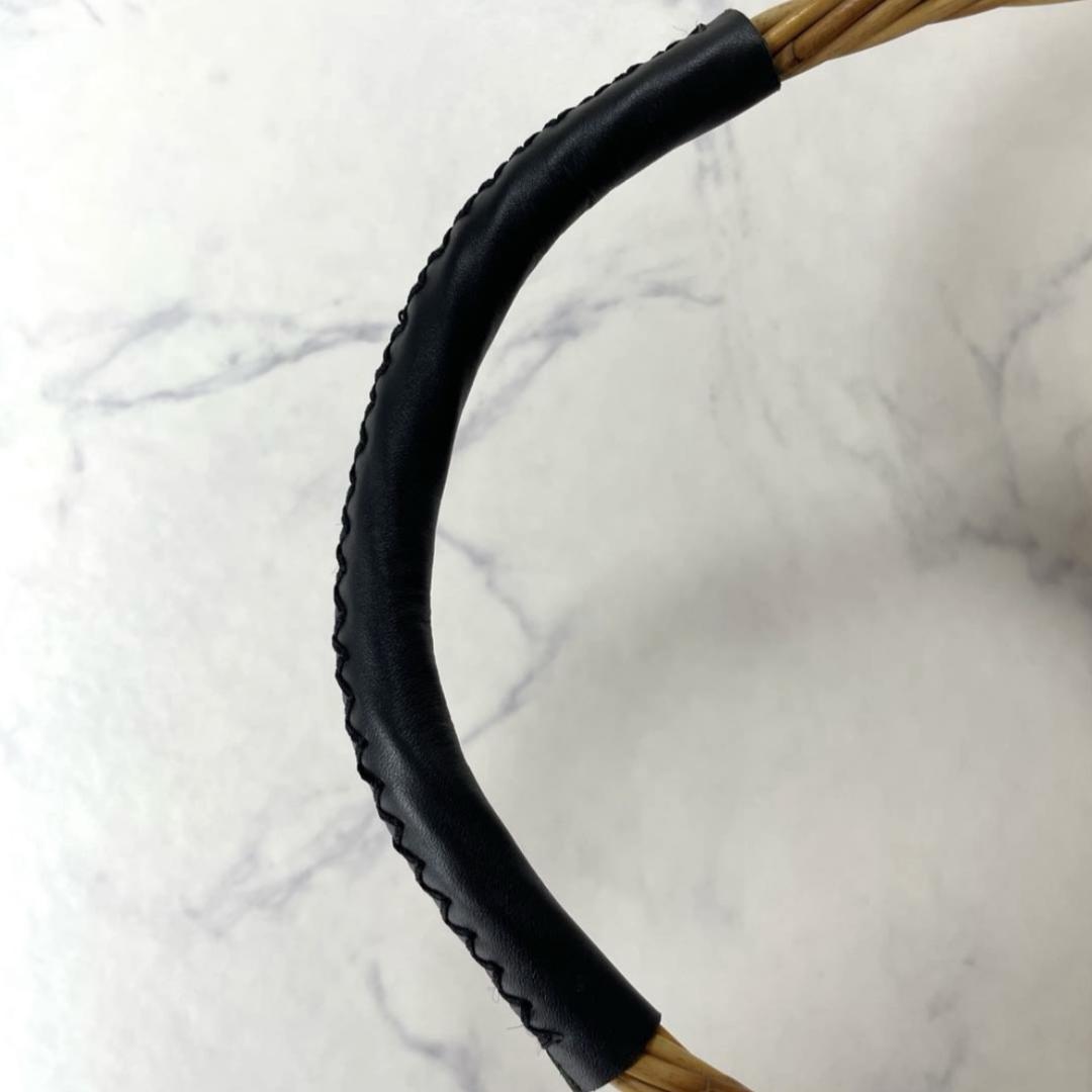 マニプリ manipuri カゴバッグ かご レザーハンドル スカーフセット