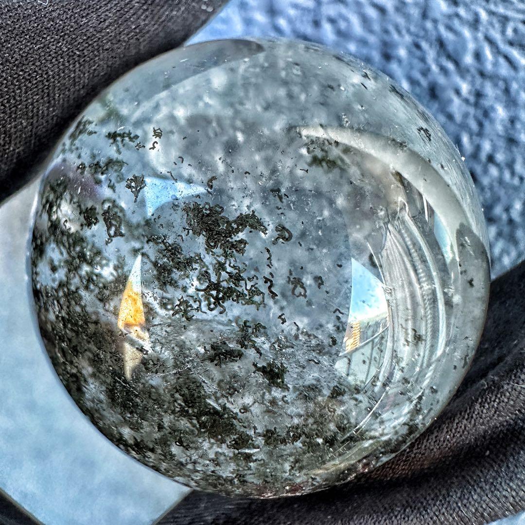 爆アレ❗️レインボー☆ガーデンクォーツ インクォーツ庭園水晶 丸玉 水晶A1323