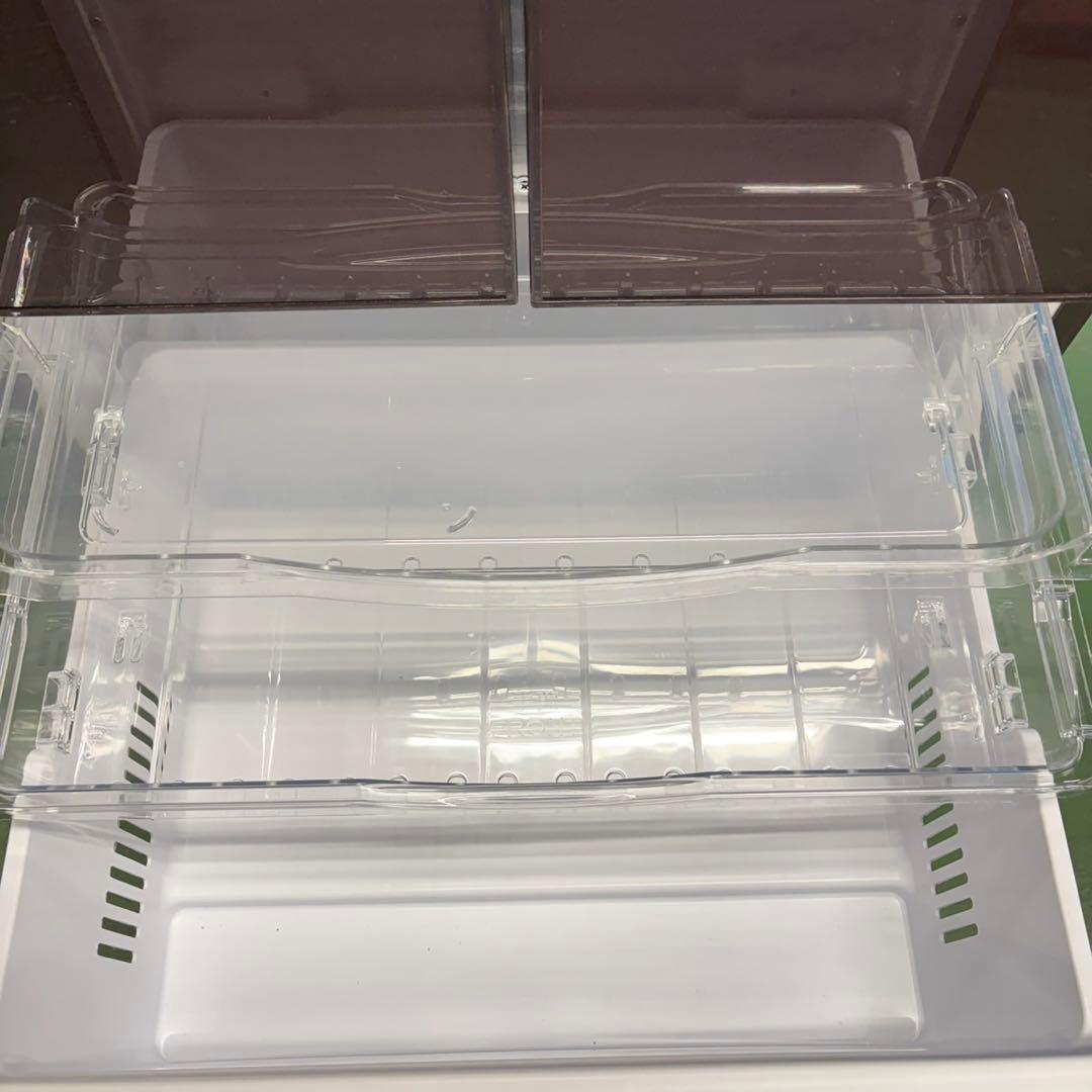 635 日立　大型冷蔵庫　400L強　右開き　家庭用　自動製氷　ガラスパネル