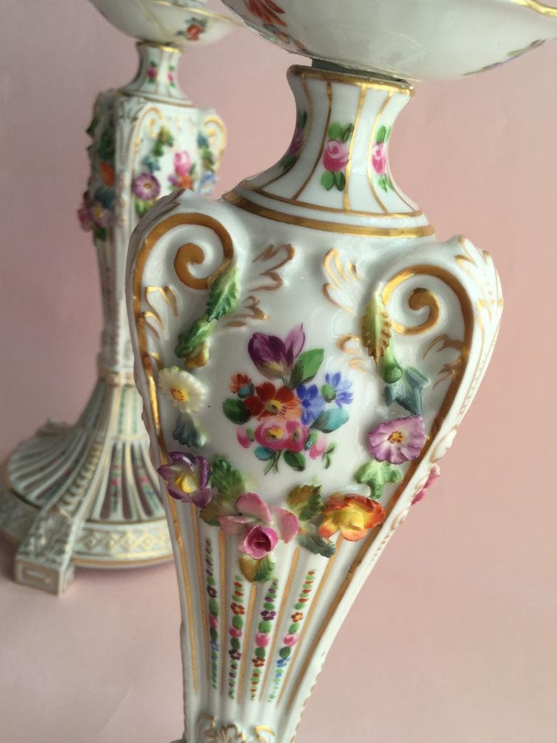 レア ドレスデン カールティーメ ペアキャンドル