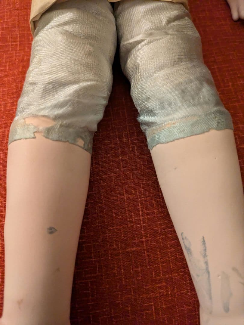 昭和初期　12号 市松人形　在銘　ビスクドール　日本玩具人形類統制協会