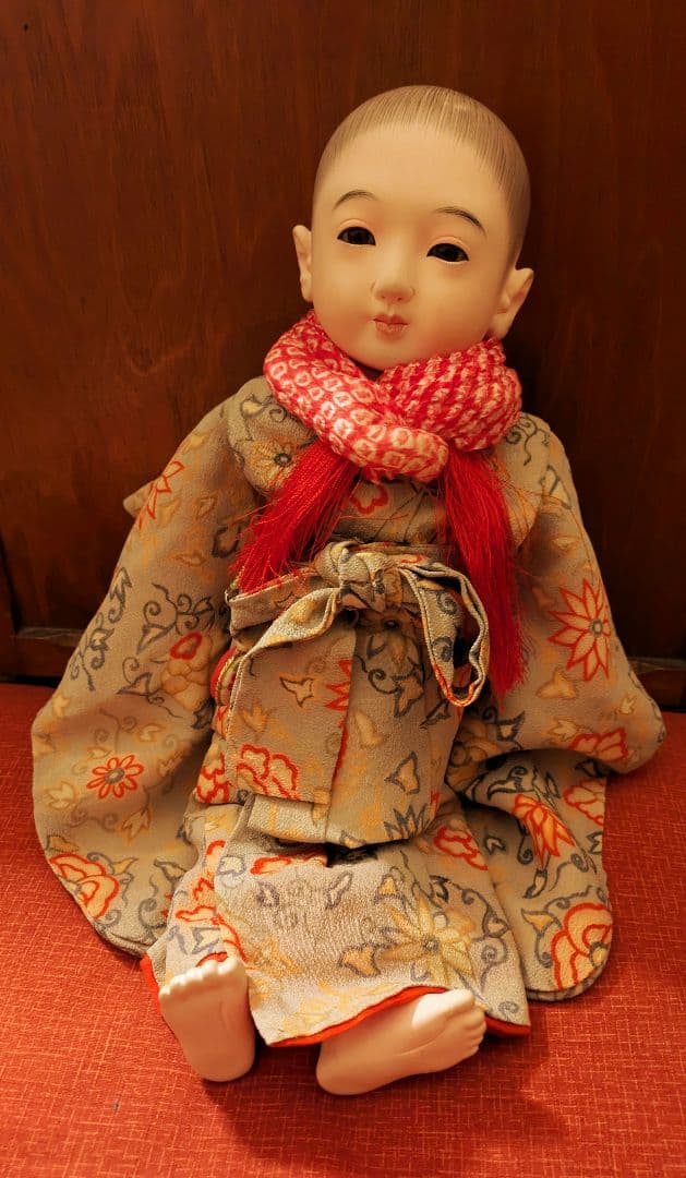 昭和初期　12号 市松人形　在銘　ビスクドール　日本玩具人形類統制協会