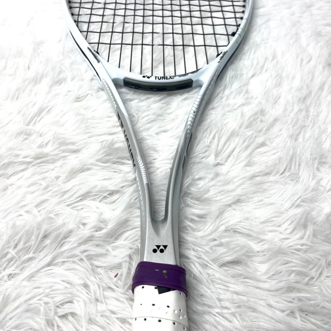 【良品】ヨネックス ナノフォース8v REV SL2 ソフトテニス 前衛用　白