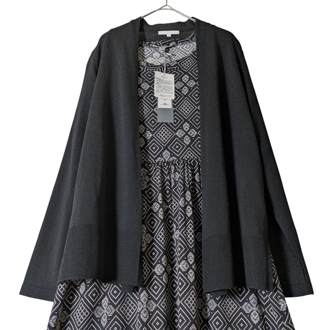 自由区／25SS 洗える UVカット ファンクショナルカーディガン ブラック 黒