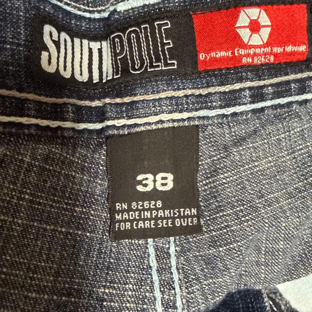 SOUTH POLE ダークブルー ワイドレッグデニム　38