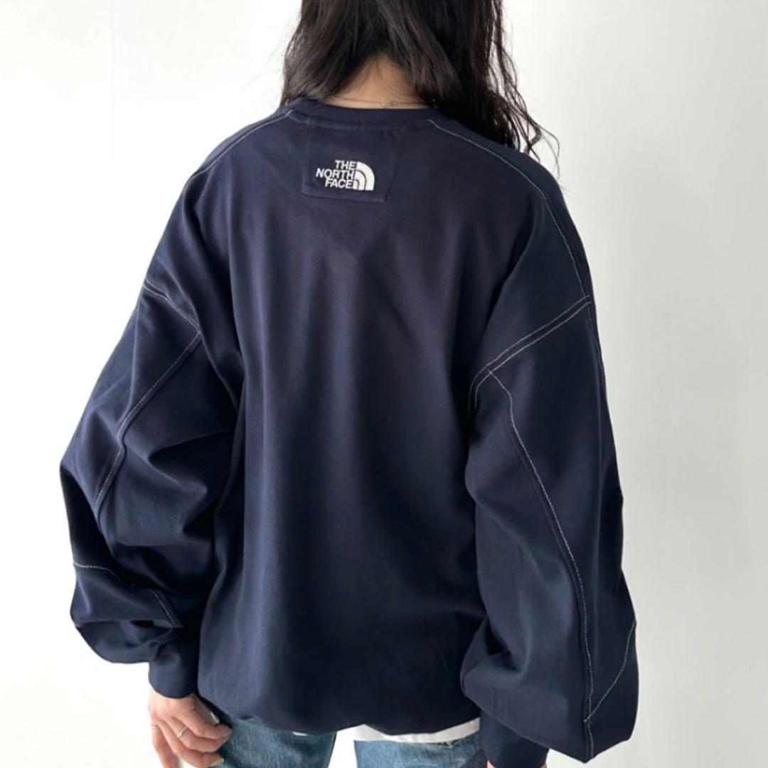 【Lサイズ】ザ・ノースフェイス ネイビー 新品タグ付き ステッチスウェットシャツ
