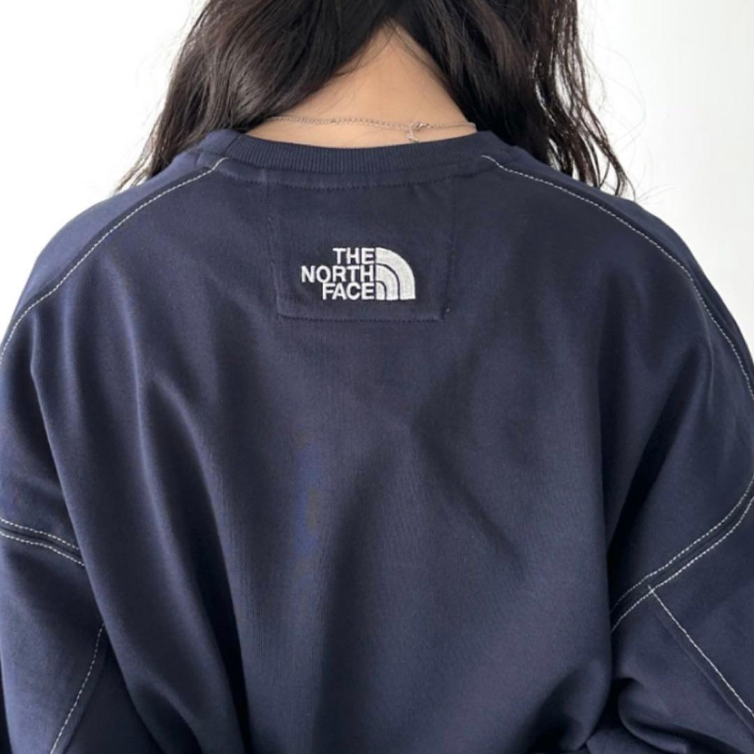 【Lサイズ】ザ・ノースフェイス ネイビー 新品タグ付き ステッチスウェットシャツ