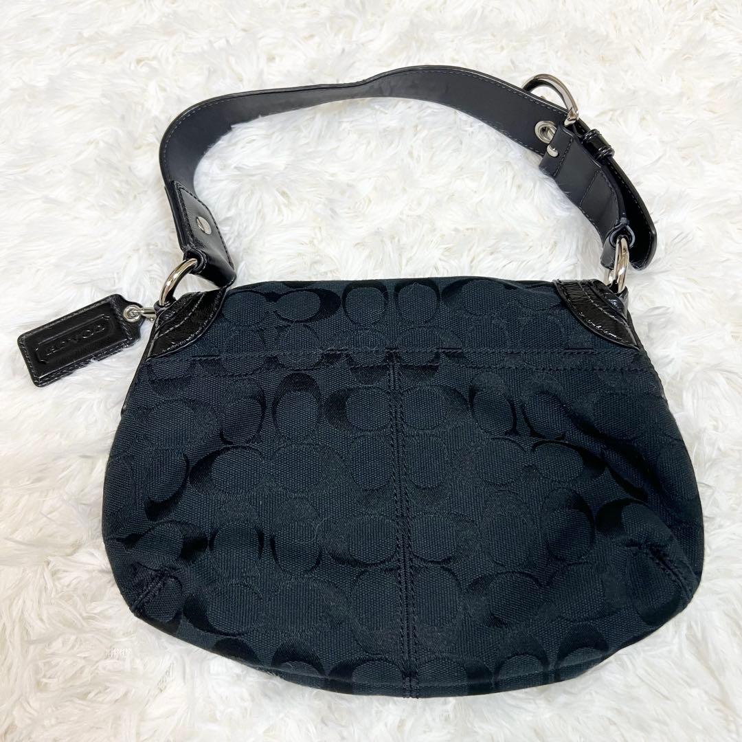 COACH コーチ ワンショルダーバッグ ハンドバッグ シグネチャー ブラック