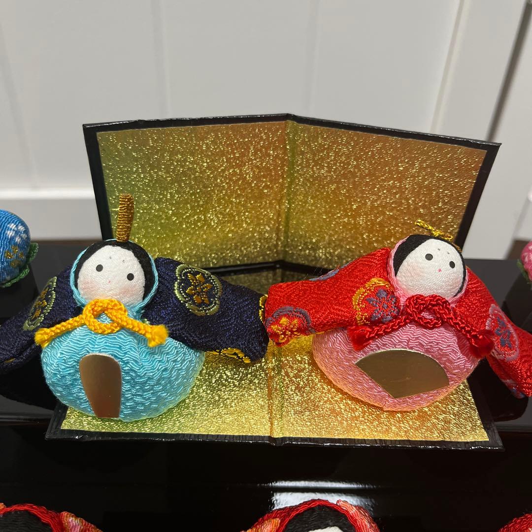 ちりめん細工 お手玉 雛人形 4段 オルゴール付き