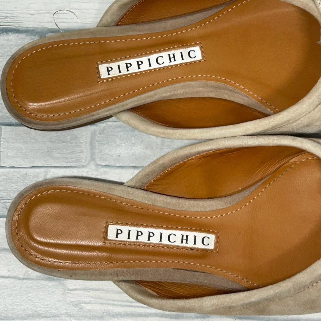 【美品】PIPPICHIC　REMY　ミュール　ベージュ　ポインテッドトゥ