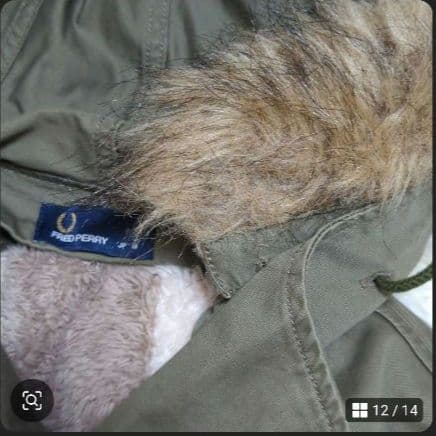 FREDPERRY モッズコート ボア フィッシュテール　月桂冠 ライナー M