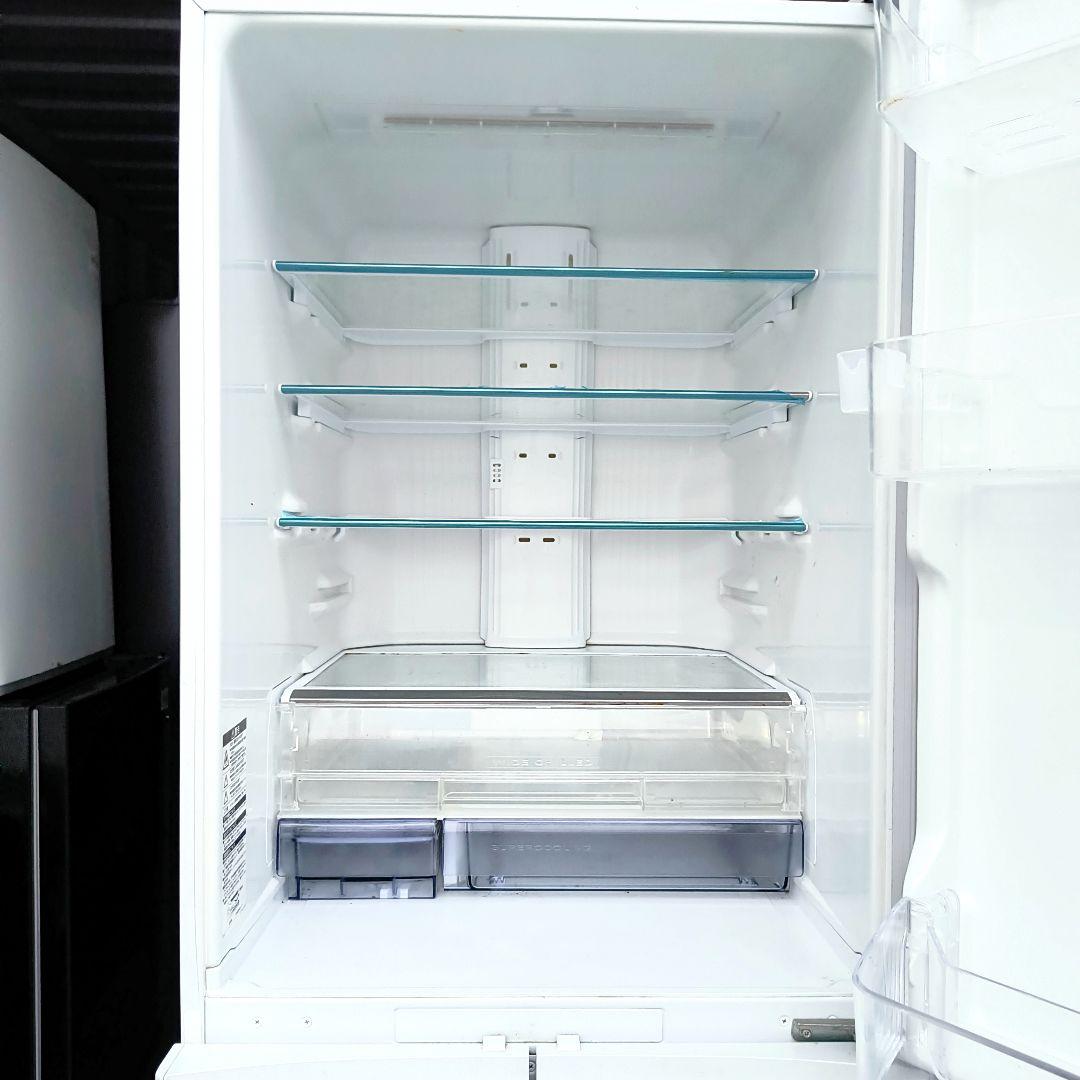 運搬取付無料！クリスタルピュアホワイト・純正三菱ノンフロン冷蔵庫！完動品超美品！