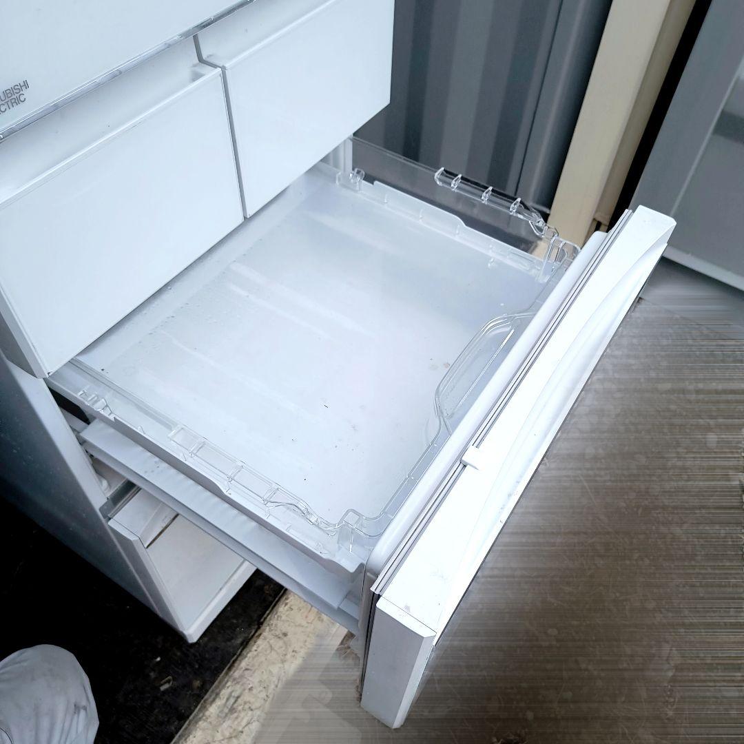 運搬取付無料！クリスタルピュアホワイト・純正三菱ノンフロン冷蔵庫！完動品超美品！