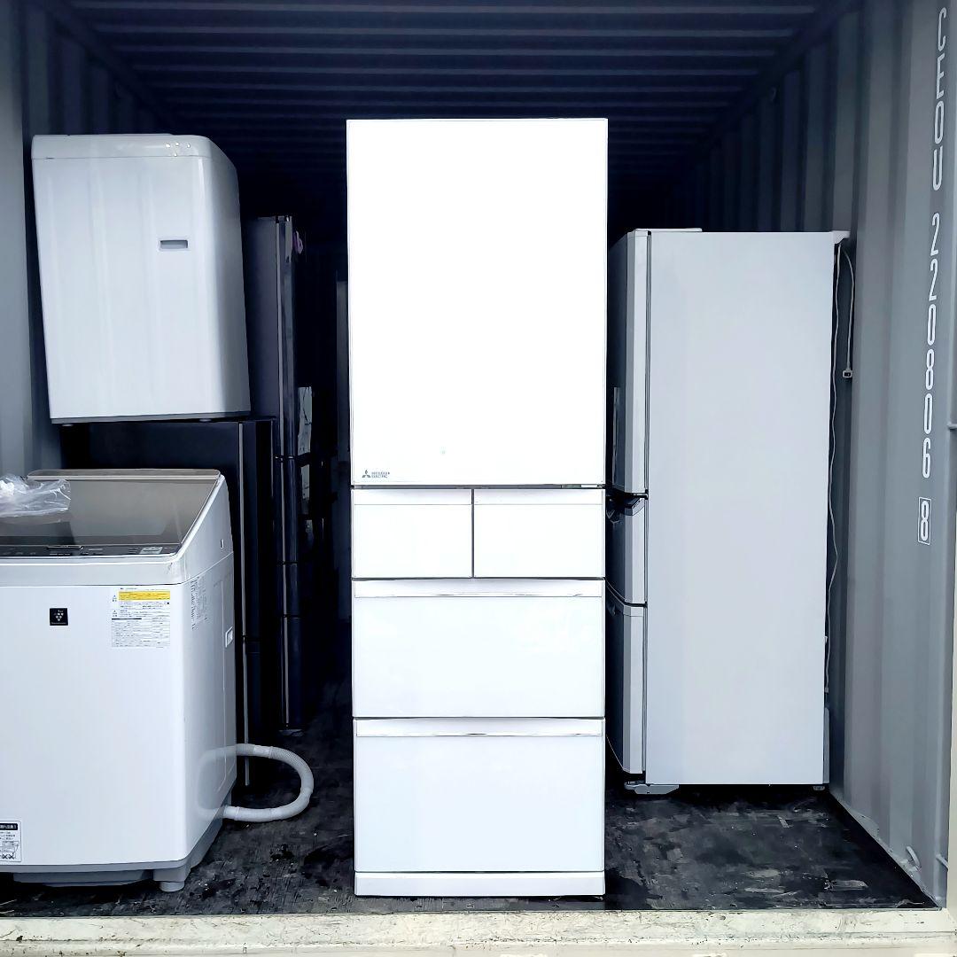 運搬取付無料！クリスタルピュアホワイト・純正三菱ノンフロン冷蔵庫！完動品超美品！