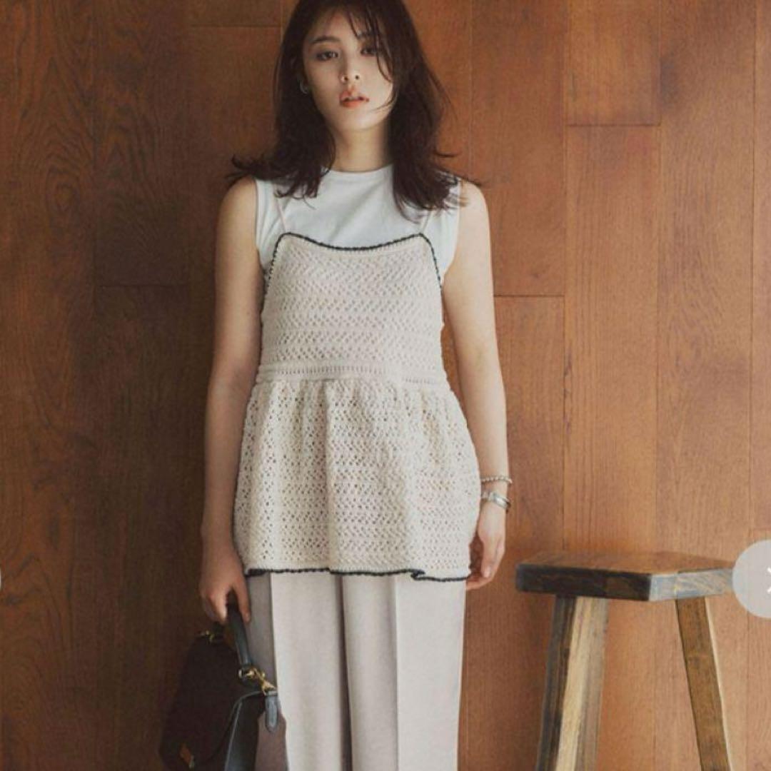 ミラオーウェン　クロシェニットキャミのみ