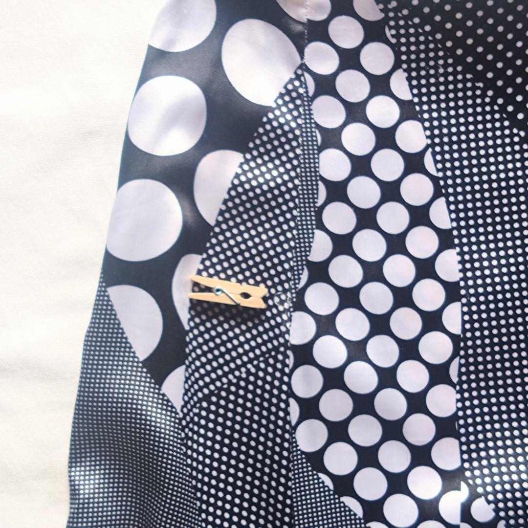 フラメンコ衣装　ファルダとピキージョセット　大小水玉　黒　５段　スカート