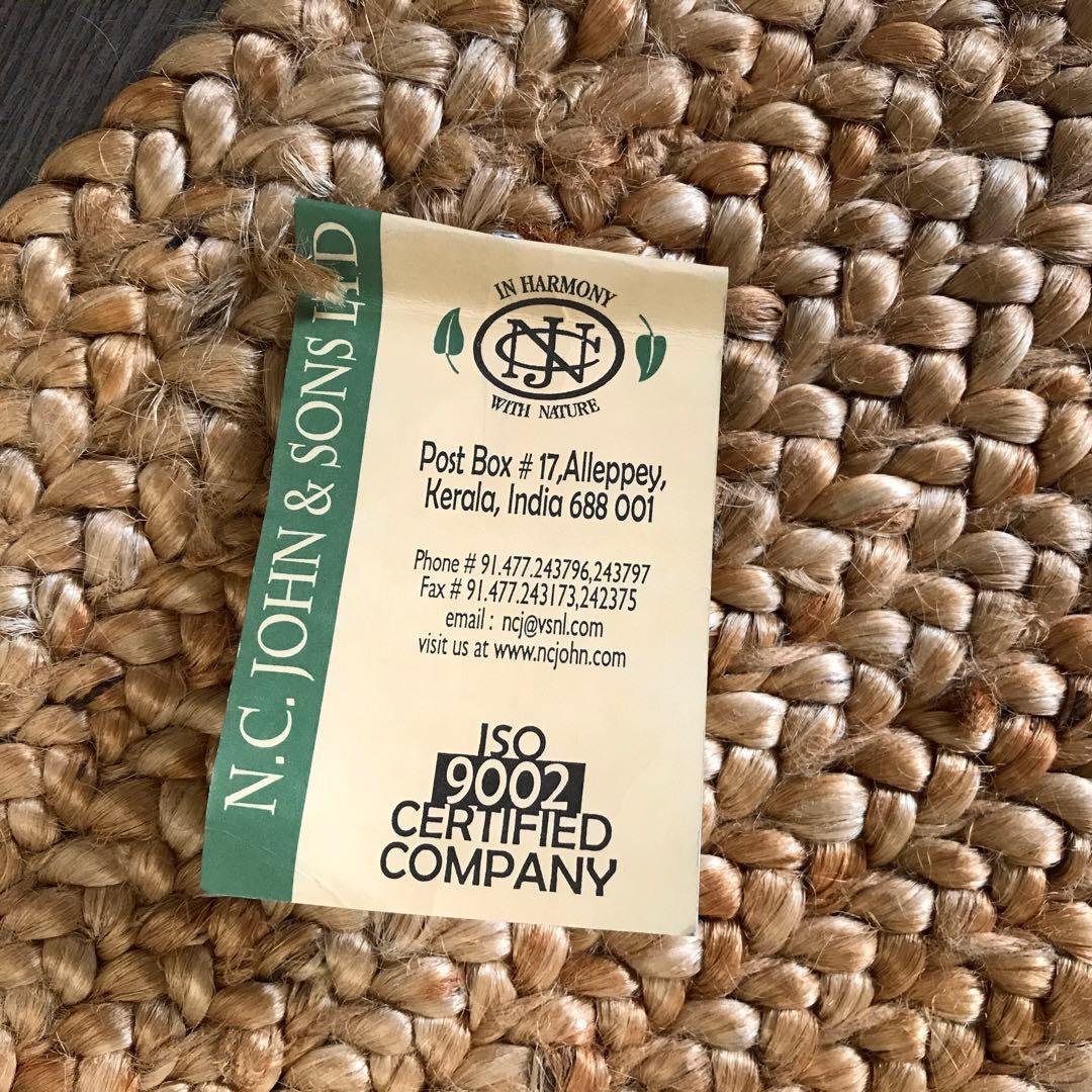 139x204cm ラグ ラグマット 麻 ジュート 夏用 天然素材 アジアン