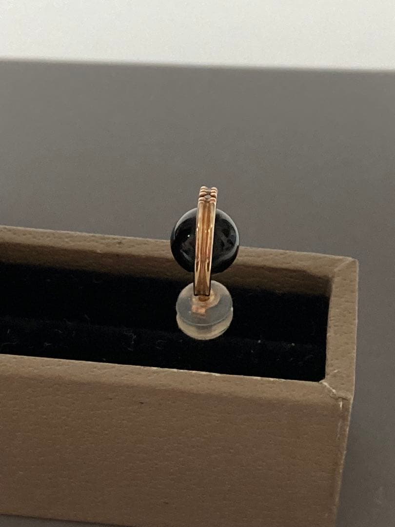 まっちゃん　！　ヒロタカ　BELUGA オニキス ダイヤ ピアス S