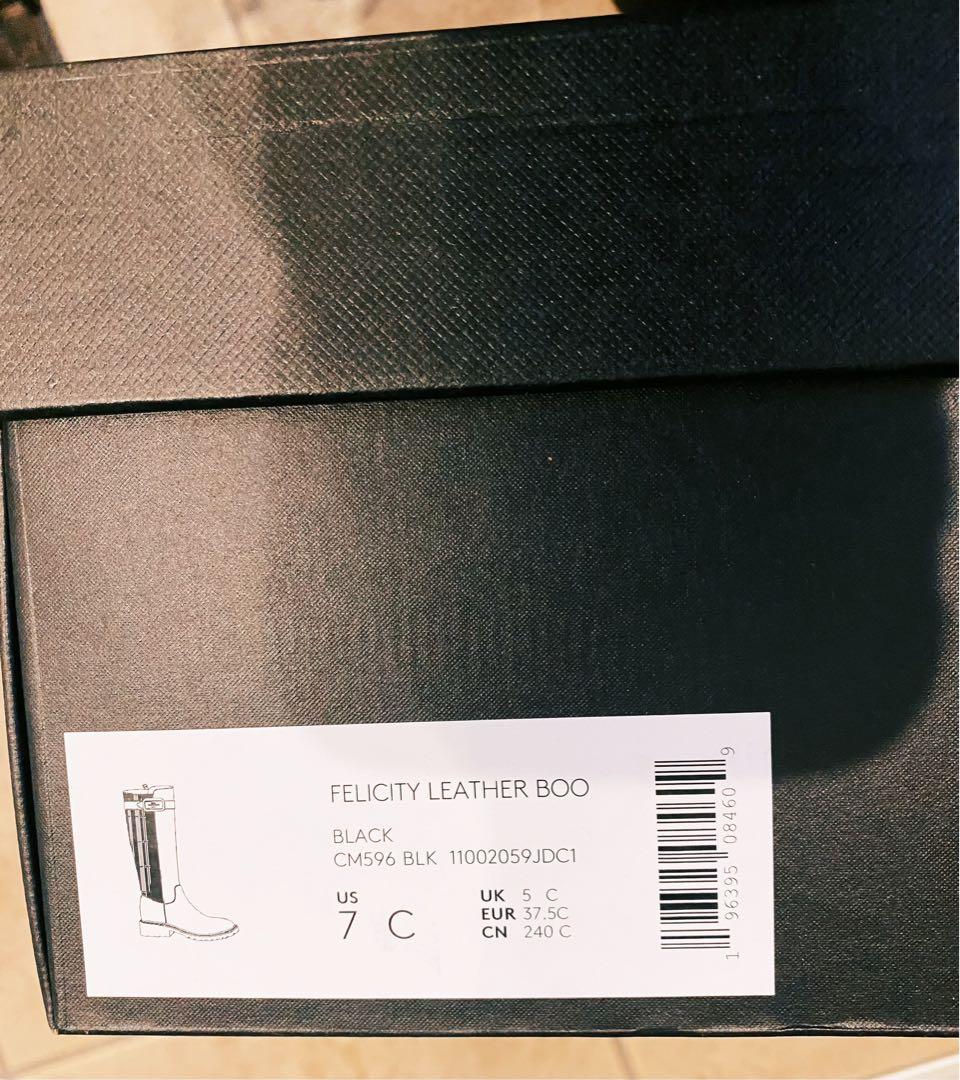 【未使用に近い】コーチCOACH ロングブーツ ブラック ゴ