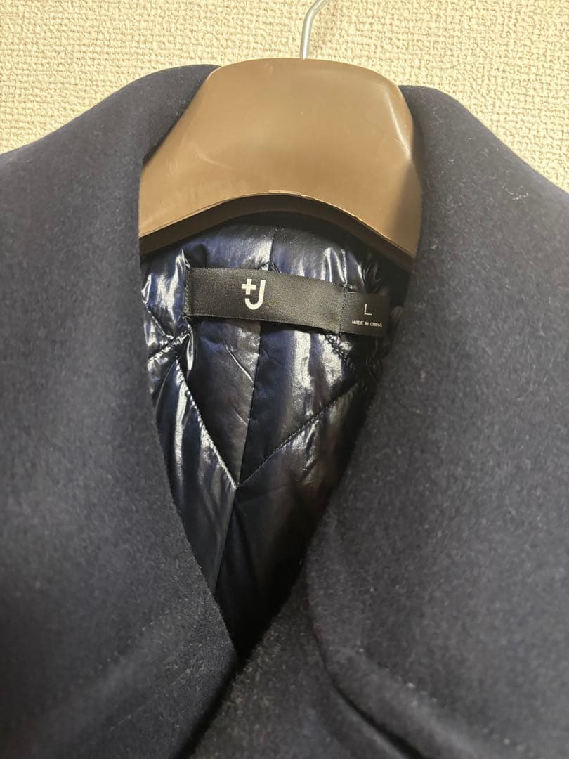 ＋Ｊ　ユニクロ　ピーコート L ネイビー