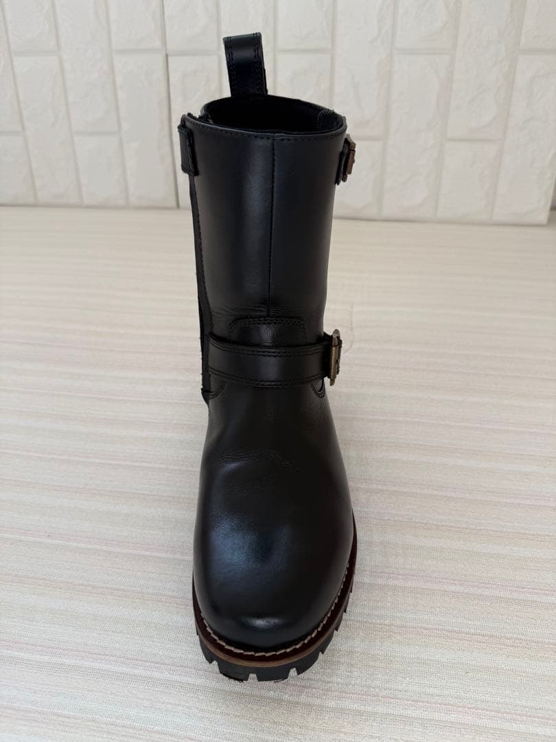 デイトナ エンジニアブーツ 24cm ブラック サイドジップ 美品 牛革