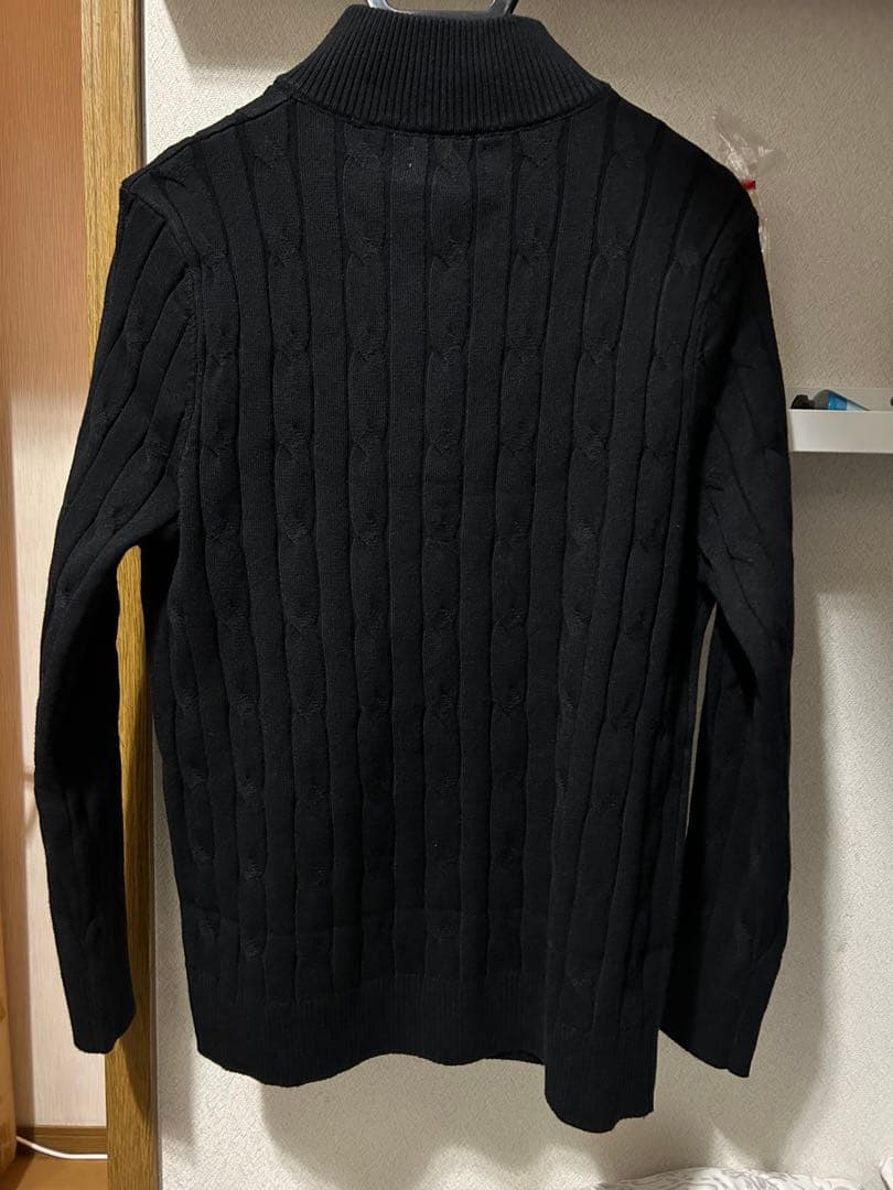 【新品】ポロラルフローレン ケーブルニット クォータージップ セーターL