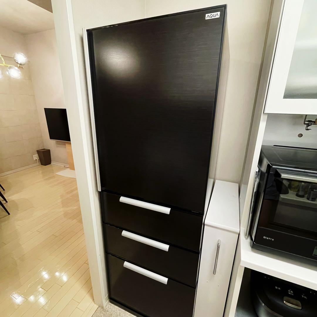AQUA アクア 355L 4ドア冷蔵庫 冷凍庫 AQR-SD36A ブラック